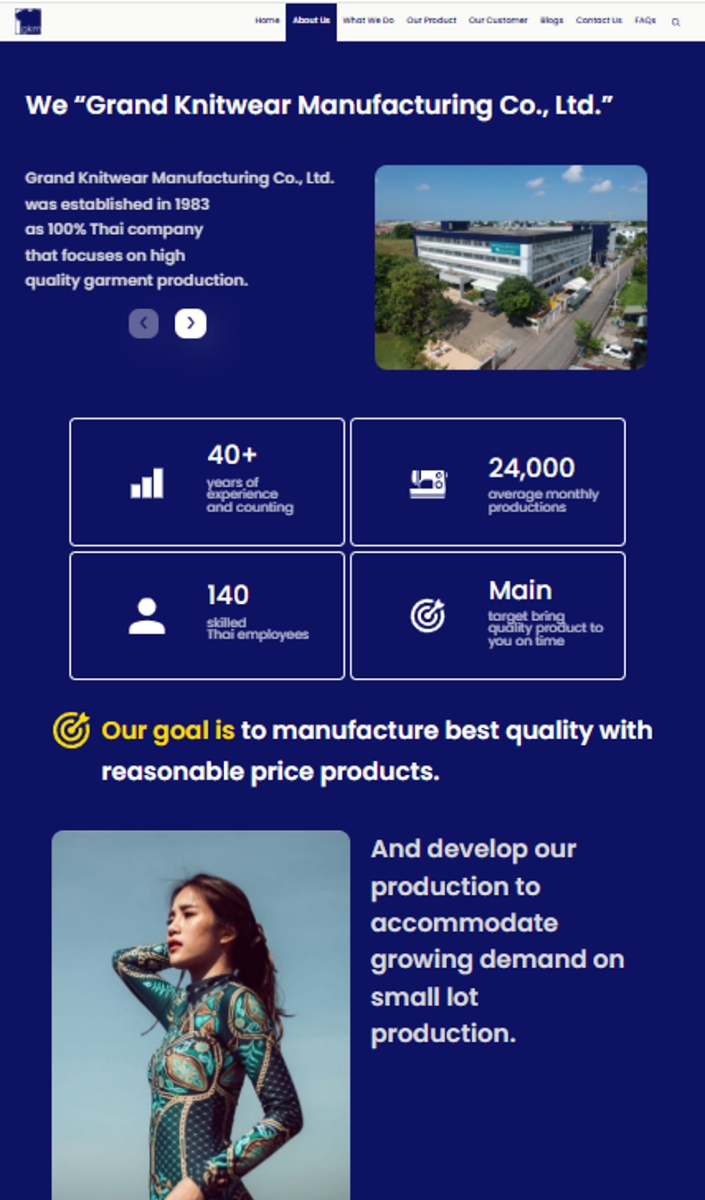 Hero Section และ Full Garment Production Process โรงงานผลิตเสื้อผ้า GKM Hero Section และ Full Garment Production Process โรงงานผลิตเสื้อผ้า GKM